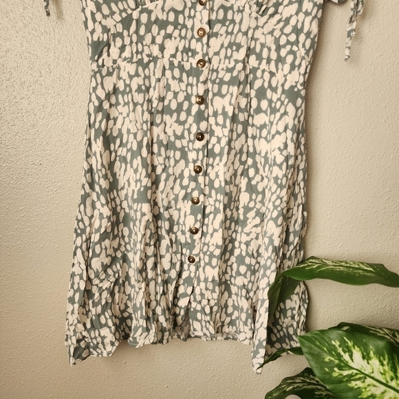 L*space Stone Steps Valentina Spot Button Front Mini Dress Beachy Boho Coquette - Picture 7 of 9